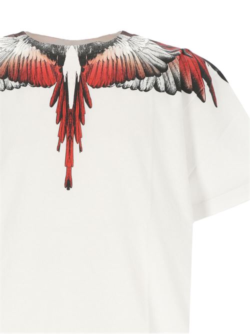 T-shirt bianca con stampa wings MARCELO BURLON COUNTY OF MILAN | CMAA056S24JER0010125